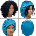 ELEBOX 2 Pack Premium Collection Super Jumbo Shower Cap Extra Large Shower Caps - Image 3