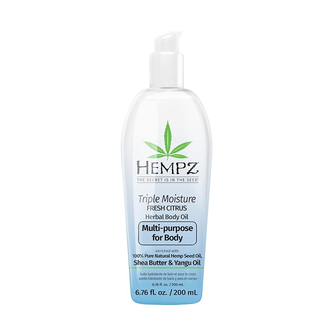 Hempz Triple Moisture Fresh Citrus Herbal Hydrating Multi-Purpose Body Oil by Hempz