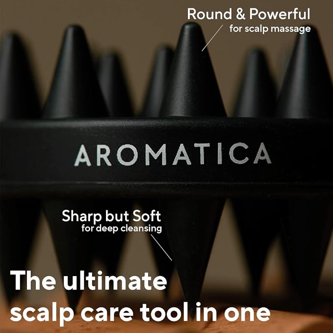 AROMATICA Dual-Sided Scalp Care Shampoo Brush - Image 4