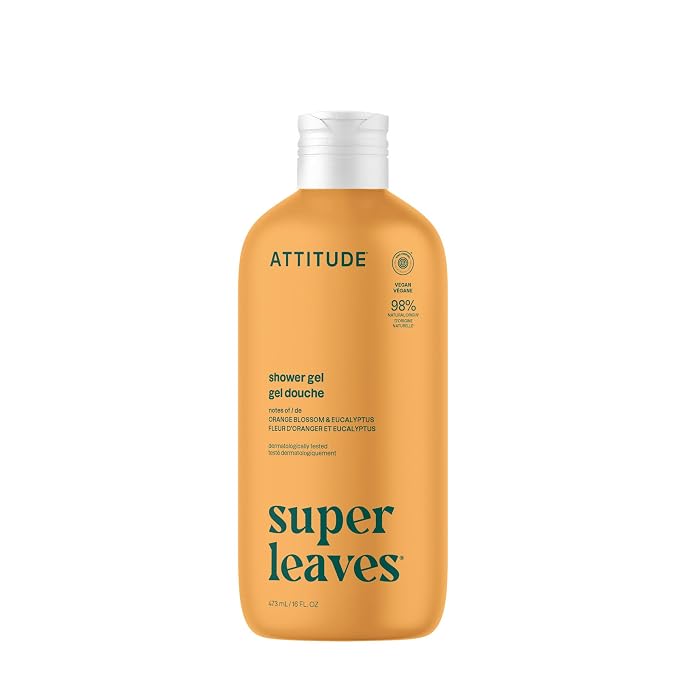 ATTITUDE Body Wash, EWG Verified Shower Gel, Dermatologically Tested, Plant and by ATTITUDE