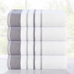 CASA COPENHAGEN White Bay 4Pcs 100% Egyptian Cotton Designer Hand Towels Gift - Image 3