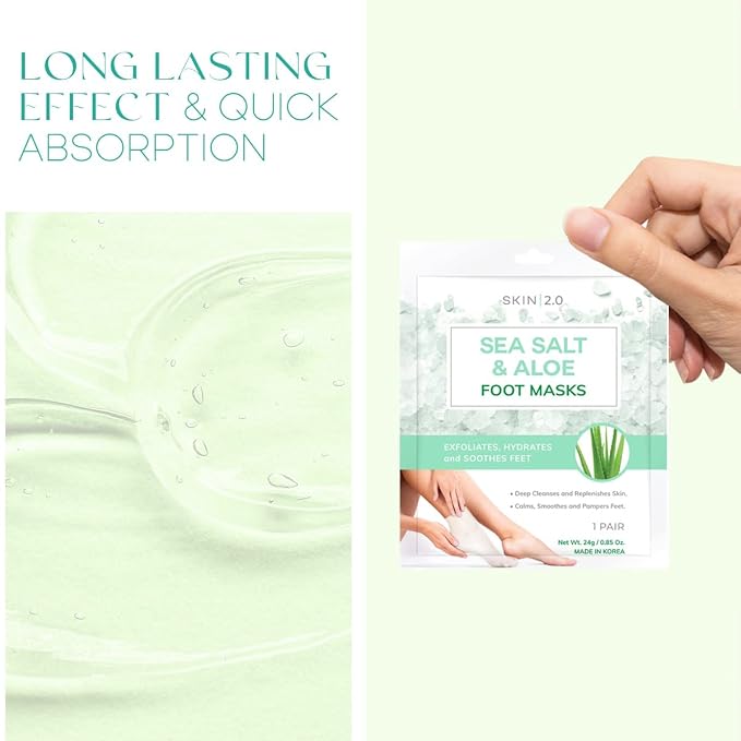Skin 2.0 Sea Salt & Aloe Foot Masks - Image 2