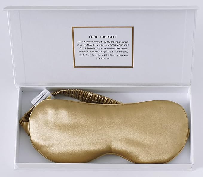 ZIMASILK Adjustable 100% 22 Momme Mulberry Silk Sleep Mask by ZIMASILK