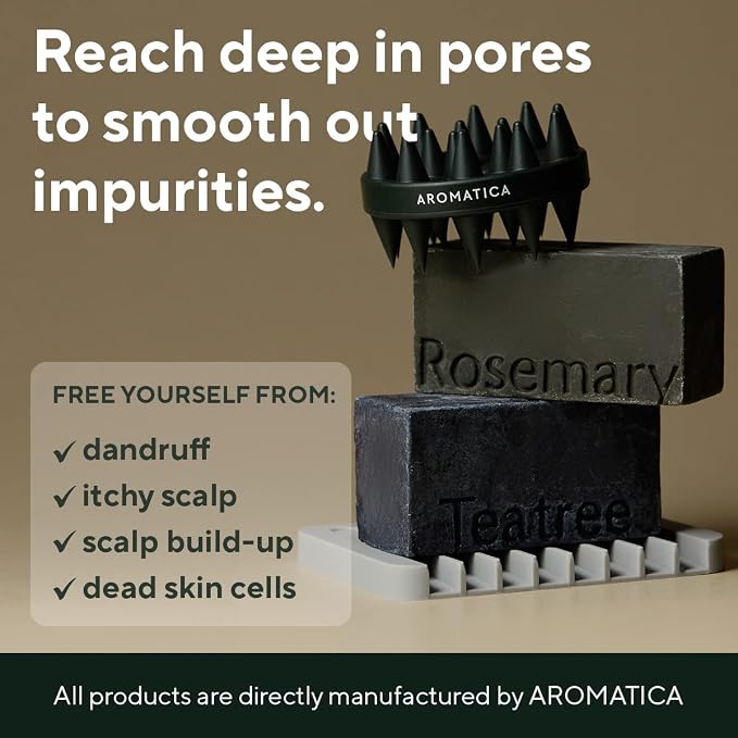 AROMATICA Dual-Sided Scalp Care Shampoo Brush - Image 3