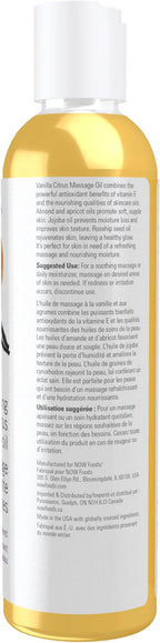 NOW Solutions, Refreshing Vanilla Citrus Massage Oil, Skin Rejuvenating Blend - Image 2