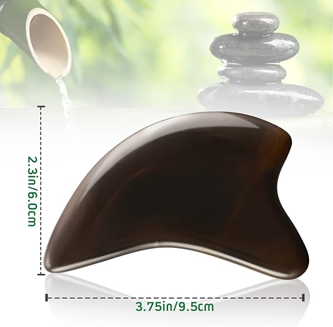 Bian Stone Gua Sha Facial Tools Scraping Massage Face Guasha Board Scraping - Image 5