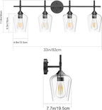 Ralbay Vintage Bathroom Vanity Lighting Fixtures 4-Lights Industrial Matte - Image 6