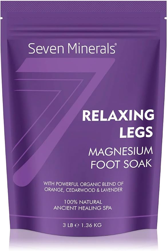 Seven Minerals Relaxing Legs Magnesium Chloride Flakes 3lb – Absorbs Better by SevenMinerals