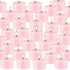 Rose Scented Candle Tealight Candles in Clear Cup, 8 Hours Consistent Smkless - Image 3