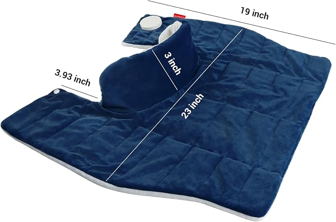 Comfytemp Heating Pad for Neck and Shoulders and Back, 2.6lb Weighted Electric - Image 8