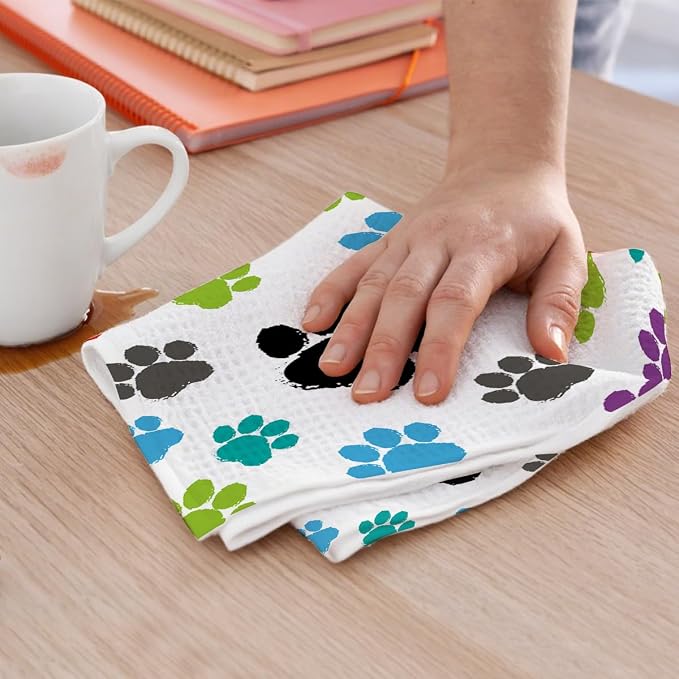 2PCS Cute Dog Paws Kitchen Towels, Dog Mom Gifts - Image 5