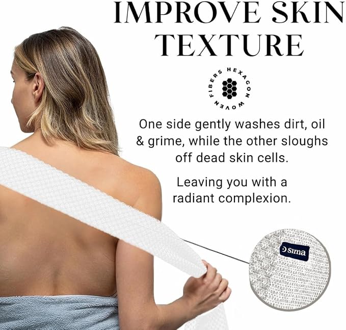 Sima Brand Exfoliating Washcloth Face & Body Scrub Towel - Image 4