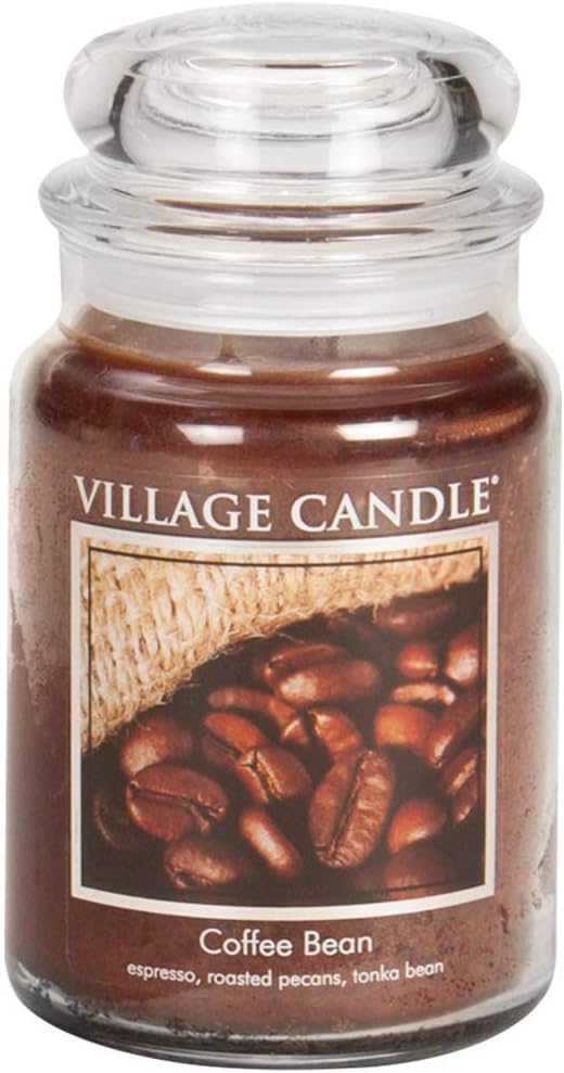 Village Candle Coffee Bean Glass Jar Scented Candle, 21.25 oz by VillageCandle