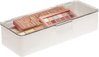 mDesign Long Plastic Cosmetic Storage Organizer Box Containers, Hinged Lid - Image 7