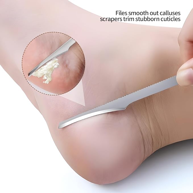 Callus Shaver with Wooden Handle，Pedicure Foot File Kit，Foot File Callus - Image 6