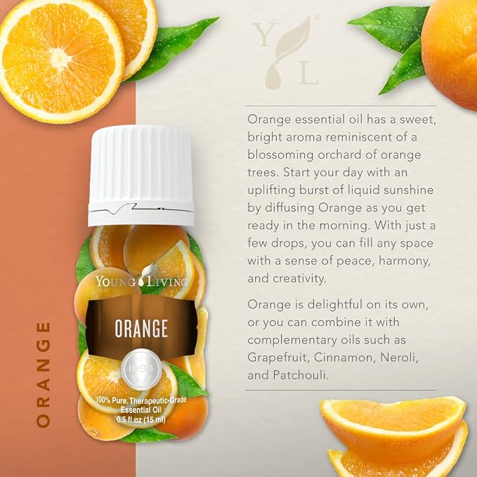 Young Living Orange Essential Oil, 15 ml – Bright Citrus Aroma - Image 2