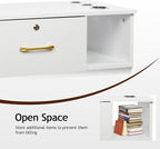 Wall Mount Styling Station for Hair Stylist, Wooden Hair Salon Station Storage - Image 4
