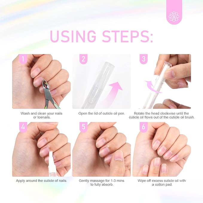 SAVILAND Natural Cuticle Oil Pen: 6PCS Revitalizing Cuticle Oil - Image 8