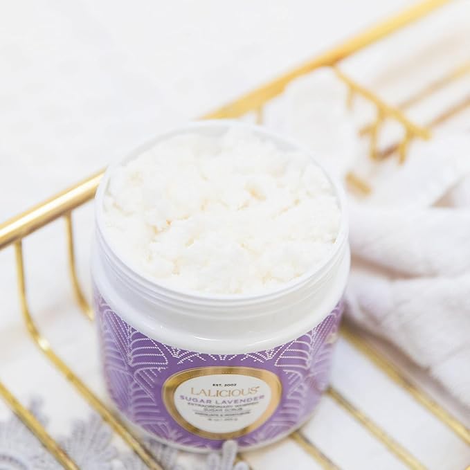 LALICIOUS Sugar Lavender Exfoliating & Moisturizing Body Scrub | Sugar & - Image 4