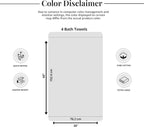 Tens Towels Pack of 4 Extra Large Bath Towels 30 x 60 Inches, 100% Cotton - Image 6
