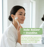 Gua Sha & Jade Roller Facial Tools Face Roller and Gua Sha Set - Image 6