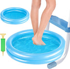 2 Pack Blue Inflatable Pool Foot Bath Basin, Swimming Pool Clean Feet, Foot by POILKMNI