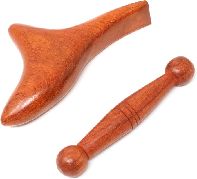 Honbay 2PCS Reflexology Tools Wood Body Massage Tools Triangle Massager Wooden - Image 7