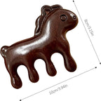 Sandalwood Cute Pony Scalp Massager | Wooden Massage Brush - Image 7