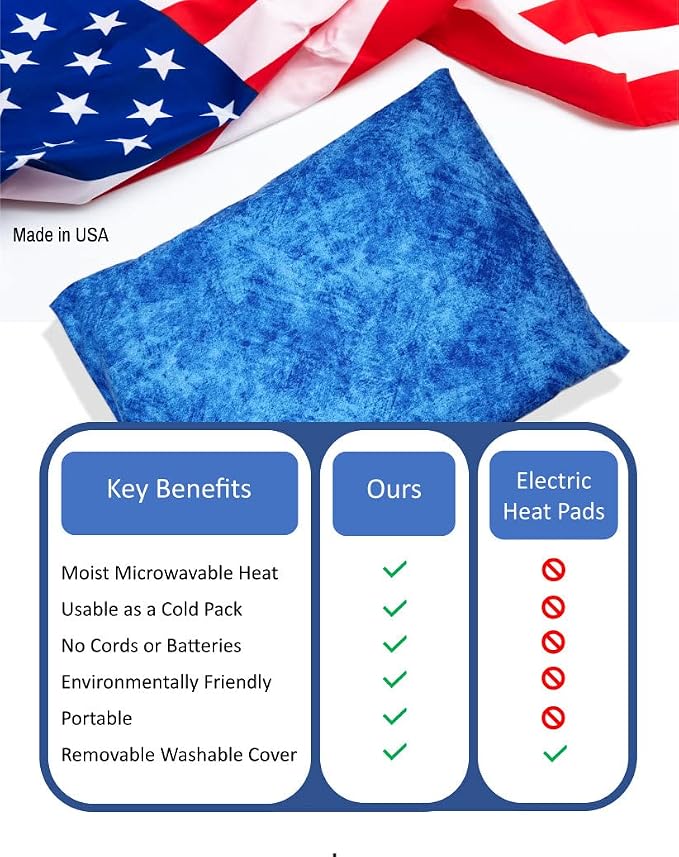 Microwavable Corn Filled Heating Pad and Cold Pack/Washable 100% Cotton Cover - Image 6