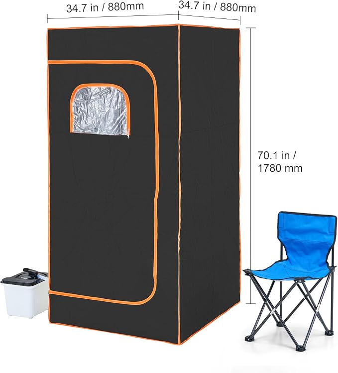 Happybuy Portable Steam Sauna Tent Full Size, Visible Window, Home Spa Sauna - Image 8