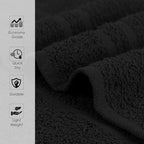 Salon Towels – 50 Pack Black Hand Towels 100% Cotton Spa Towel – 16x27 inches - Image 2