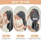 SUNLAND Microfiber Hair Towels Anti Frizz Hair Drying Towel Super Absorbent - Image 5