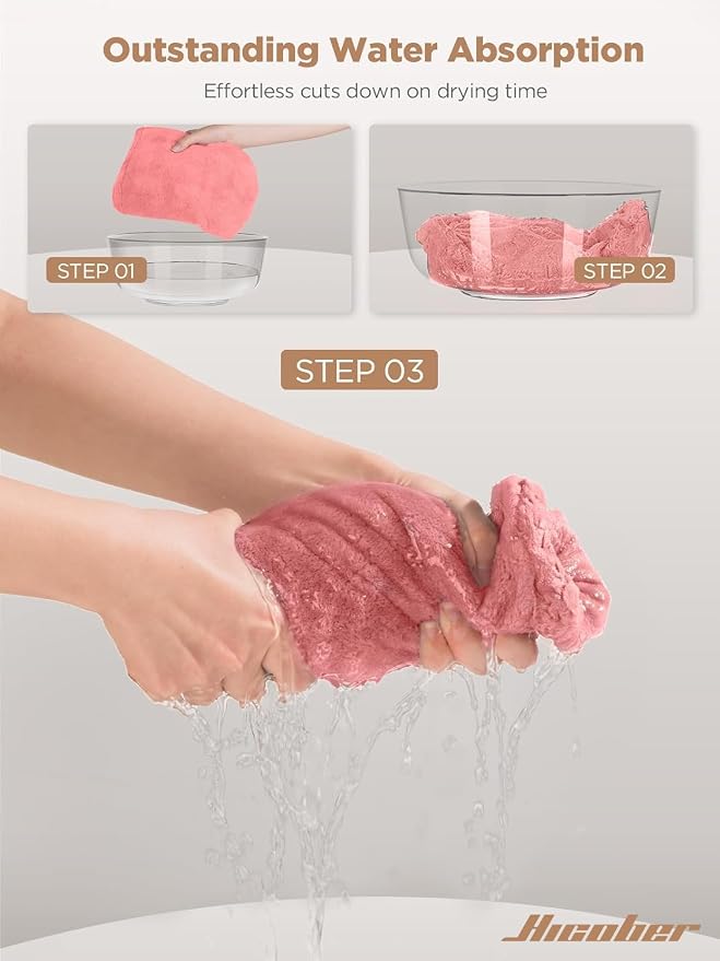 Hicober Microfiber Hair Towel, Hair Drying Towels - Image 6