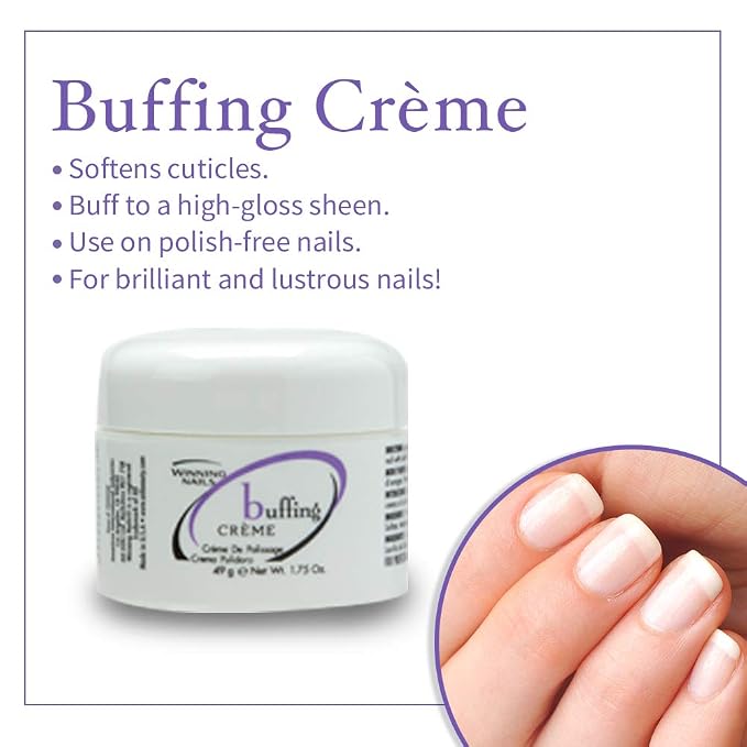Chamois Buffer and Buffing Cream | Buff and Shine Dull Nails While Softening - Image 3