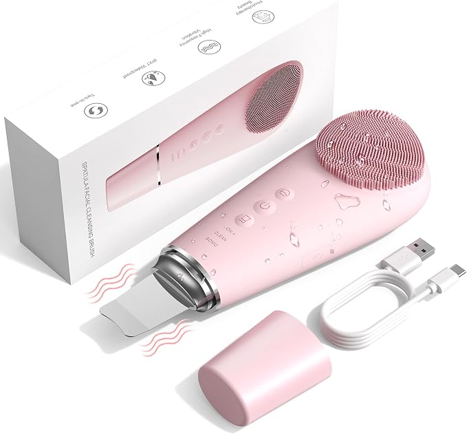 Facial Cleansing Brush & Massager, 2 in 1 Facial Skin Scrubber Waterproof and by Unknown