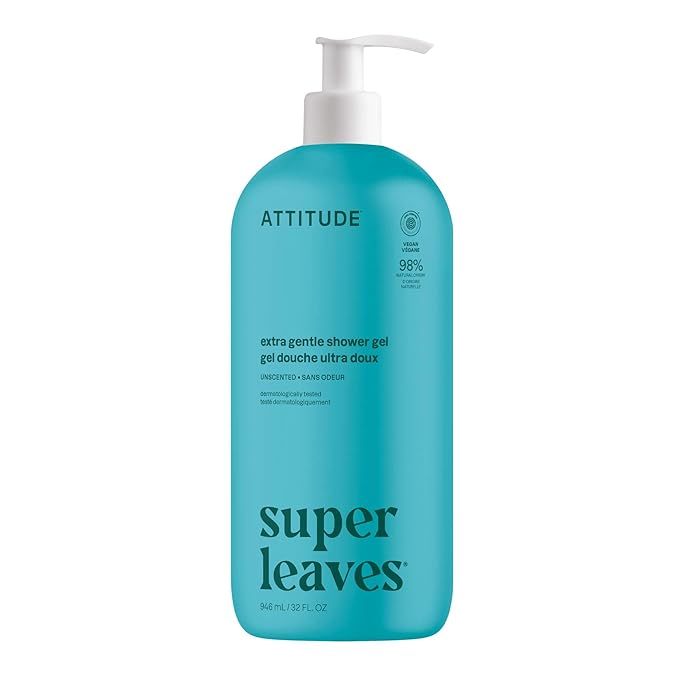 ATTITUDE Body Wash, EWG Verified Shower Gel, Dermatologically Tested, Plant and by ATTITUDE