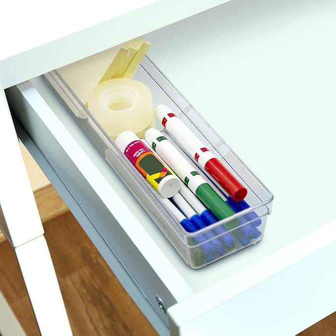 Glad Plastic Drawer Storage Tray – Heavy Duty Organizer Bin - Image 2