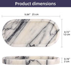 Natural Marble Tray Oval, Bathroom Vanity Tray - Image 2