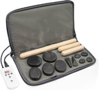 Massage Stones Set with Warmer Kit Hot Rocks Bamboo by Goodtar