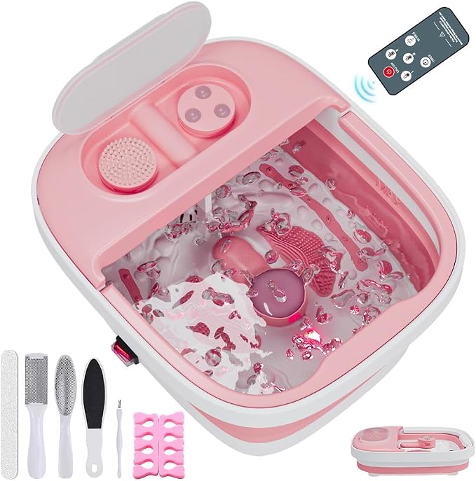 Collapsible Foot Spa Bath Massager by Aqvesane