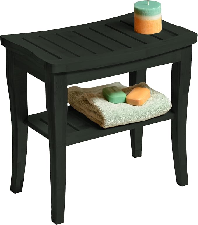 Black Shower Bench by Bamb%C3%BCsi