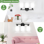 Zarbitta 3-Light Bathroom Light Fixtures, Bathroom Wall Lamp - Image 7