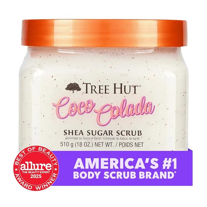 Tree Hut Coco Colada Shea Sugar Scrub, Mothers Day Gifts, Exfoliating & - Image 2