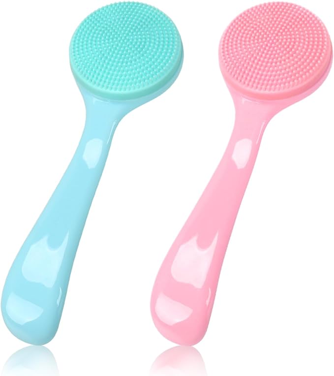 Silicone Manual Facial Cleansing Brush, NADUSEP 2 Pack Skin Friendly Soft by NADUSEP