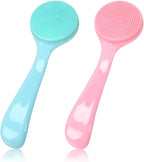 Silicone Manual Facial Cleansing Brush, NADUSEP 2 Pack Skin Friendly Soft by NADUSEP