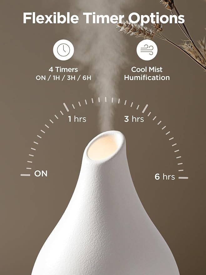 InnoGear Essential Oil Diffuser, 300ml Ceramic Diffuser - Image 3