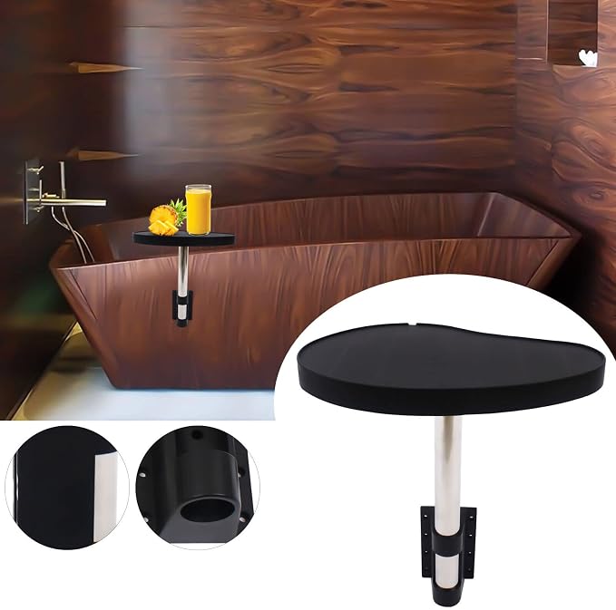 Swim Pool Bathtub Side Table Tray Accessories Leisure Spa Caddy, 360° Rotation - Image 3