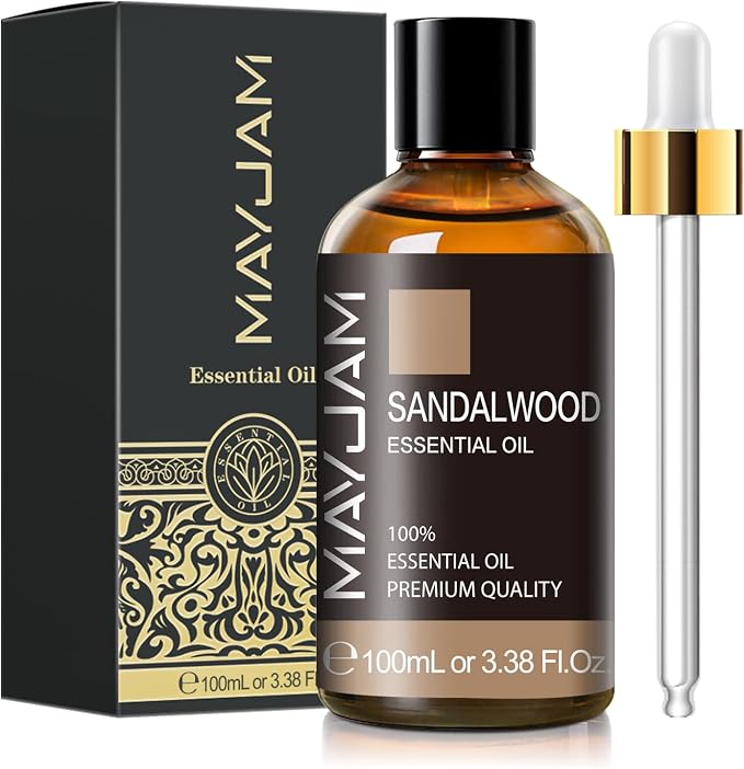 Sandalwood Essential Oil, 3.38FL.OZ Pure Essential Oils by MAYJAM, Large Volume by MAYJAM
