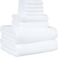 Amazon Basics 100% Cotton Soft Quick-Dry 8-Piece Towel Set, Bath Towels by AmazonBasics
