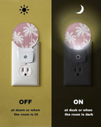 Night Lights Auto Sensor Tropical Palm Trees Night Light Pink Linen Coastal - Image 6